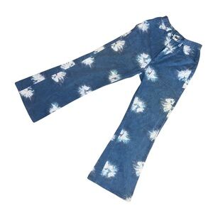 Vintage 70’s Wide Leg Jean With Bleach Design